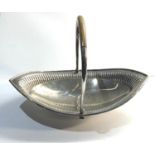 Antique horn handle silver fruit bowl Birmingham silver hallmarks weight 320g