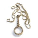 Christian Dior magnifying glass pendant and chain