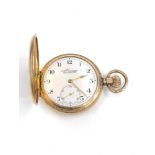 Gold plated full hunter Everite h.Samuel pocket watch the watch winds and ticks but no warranty is