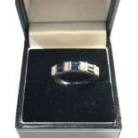 18ct white gold diamond and sapphire ring weight 5g