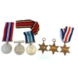 Collection of WW2 medals includes India 1939-45 medal