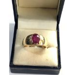 9ct gold and ruby ring