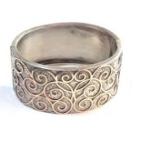 Antique silver cuff bangle