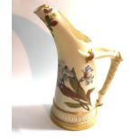 Royal Worcester blush Ivory tusk jug 1116 floral design good condition