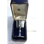 Sterling silver goblet faithful reproduction of a charles 11 wine goblet limited edition to