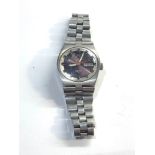 Vintage Tissot PR516 GL 1970s wristwatch automatic red second hand purple dial original bracelet