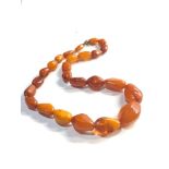 Amber bead necklace weight 38g