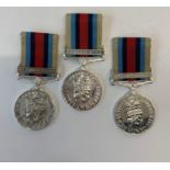 3 Operational service medal Afganistan bar museum quality copies