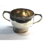 Antique silver two handle sugar bowl Birmingham silver hallmarks weight 110g