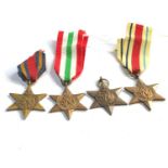 WW2 medals includes ww2 stars with air crew medal possibly a copy please see images