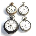 4 antique pocket watches spares or repair