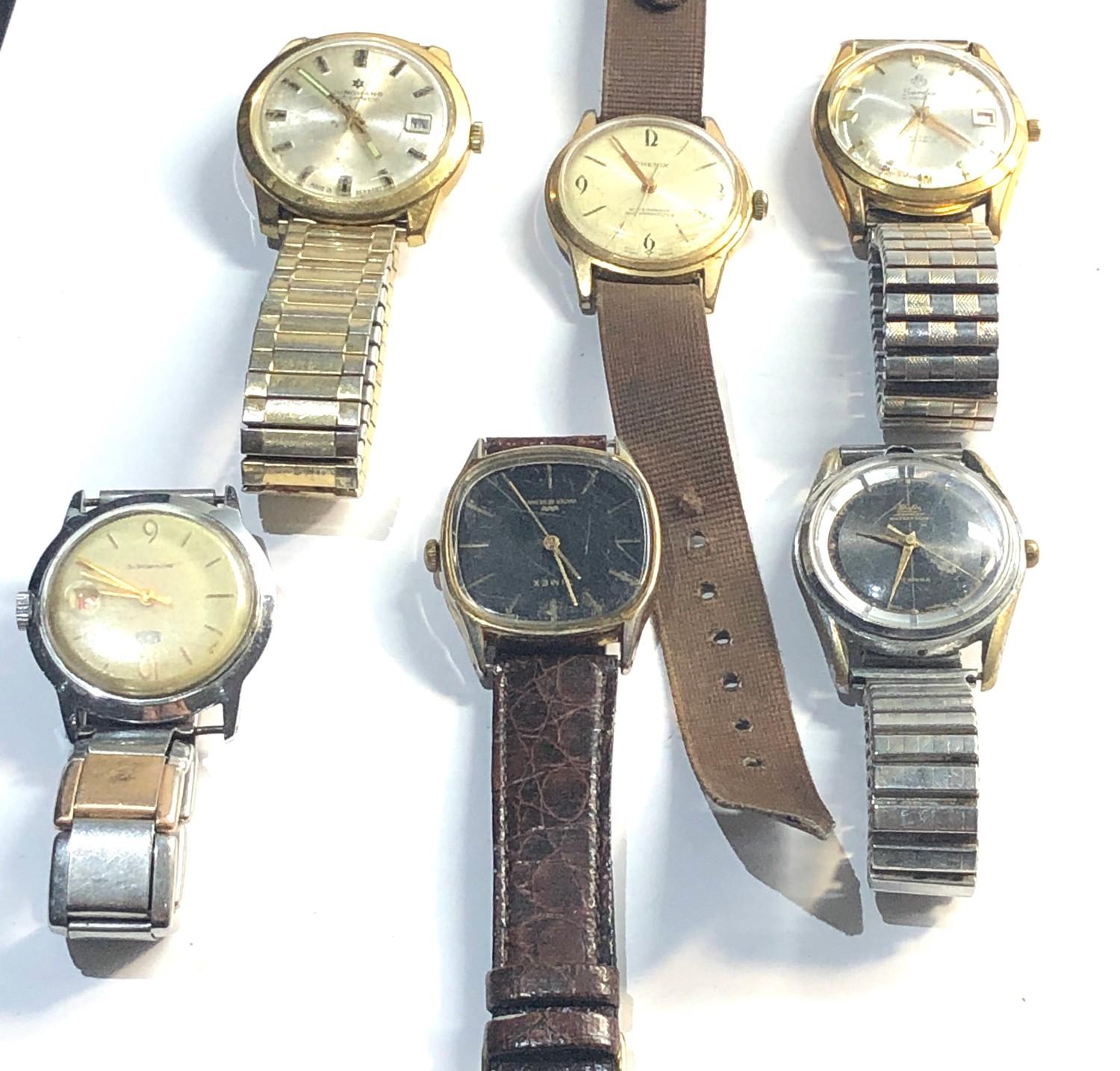 Selection of 6 vintage mechanical wristwatches