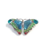 Swarovski silver butterfly brooch