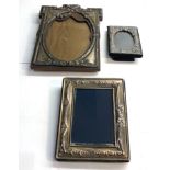 3 vintage silver picture frames