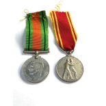 ww2 medal and fire brigade medal
