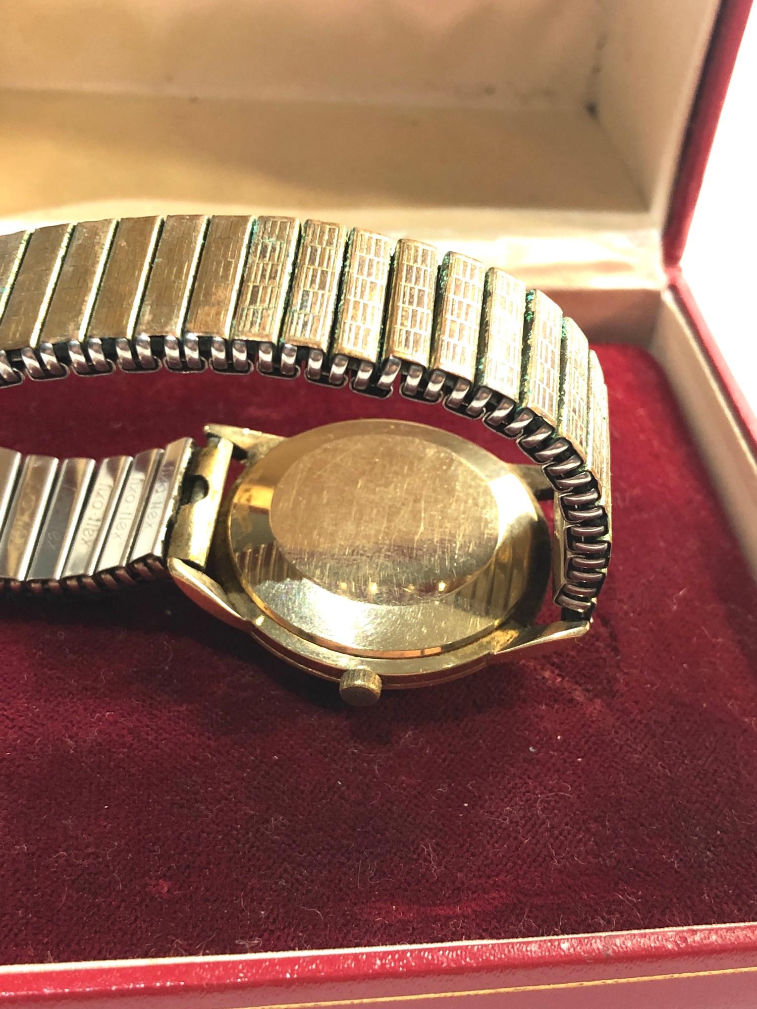 Vintage 9ct gold Omega automatic gents wristwatch in non working order, crown not original Omega, - Image 3 of 3
