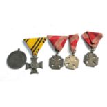 Selection of ww1 Austrian medals