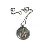 Silver Georg Jensen st Christopher and chain