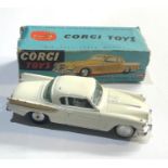 Rare Vintage Corgi Toys 211m studebaker golden hawk mechanical boxed car in good condition some