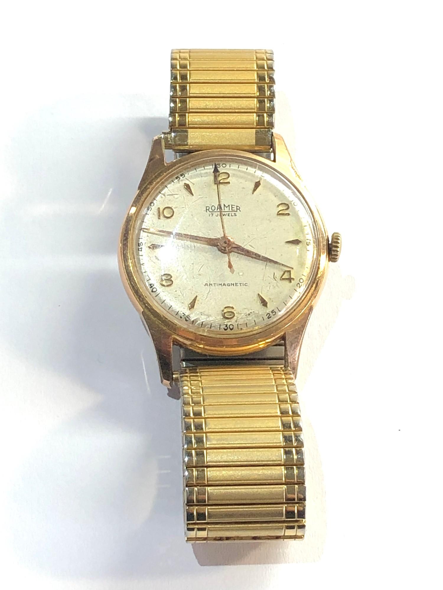 Vintage Roamer gents wristwatch winds and ticks but no warranty given