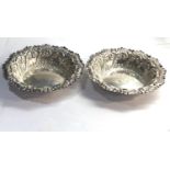 2 Sheffield Victorian silver bowls presentation engraved weight 180g