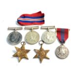 Selection of military medals includes ww2 queen Elizabeth coronation medal