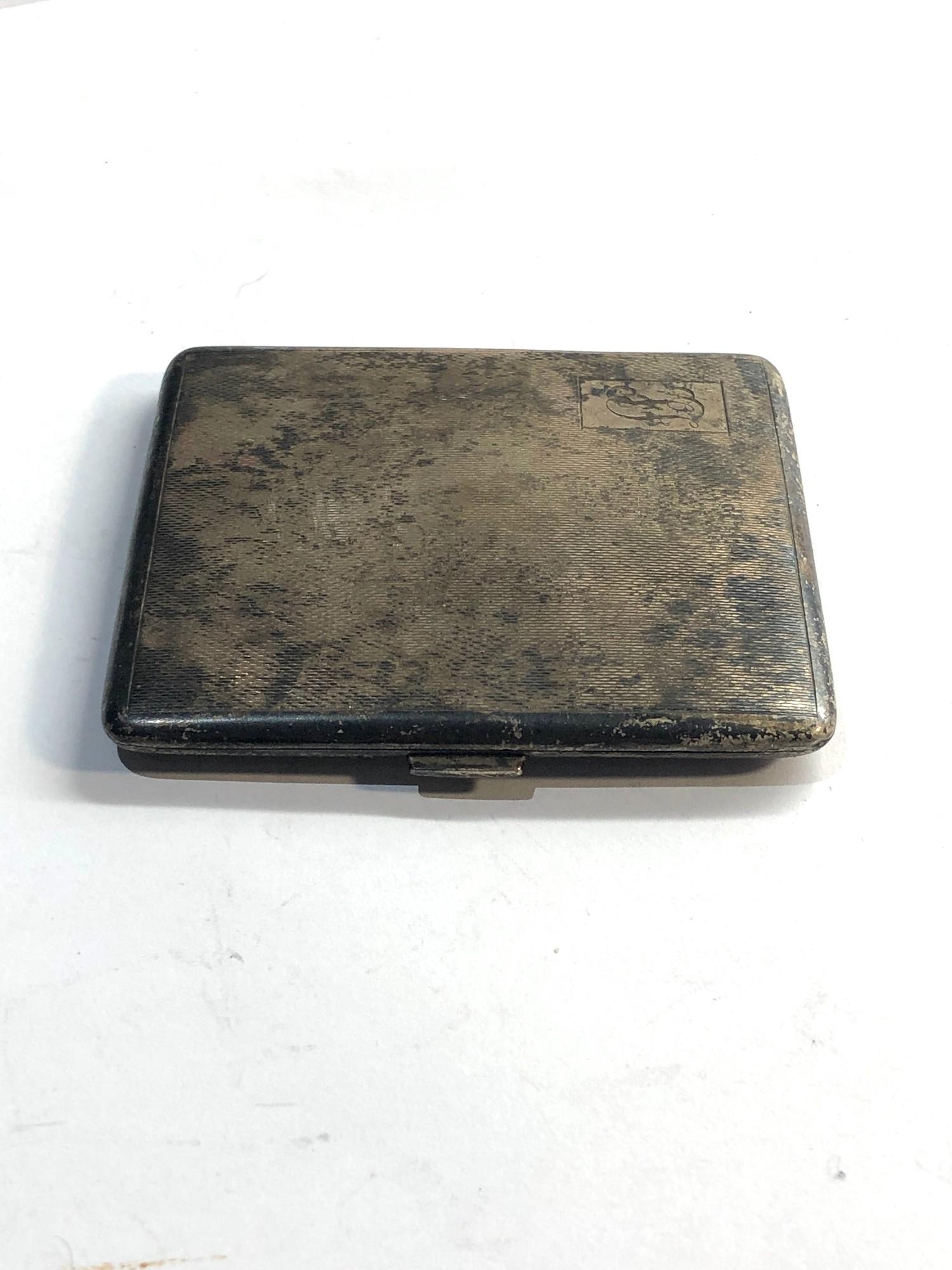 Antique silver cigarette case weight 60g