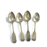 4 Victorian Scottish silver tea spoons