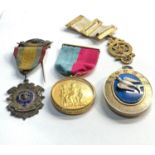 Selection of silver masonic medals /jewels