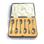 Boxed set of 6 silver tea spoons