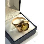 Vintage 14ct gold citrine ring