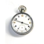 Vintage Enicar military pocket watch GS/TP XX P6455 watch in good overall condition missing second