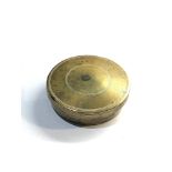 Antique brass sundial compass measures approx 5.9cm dia screw top fitting