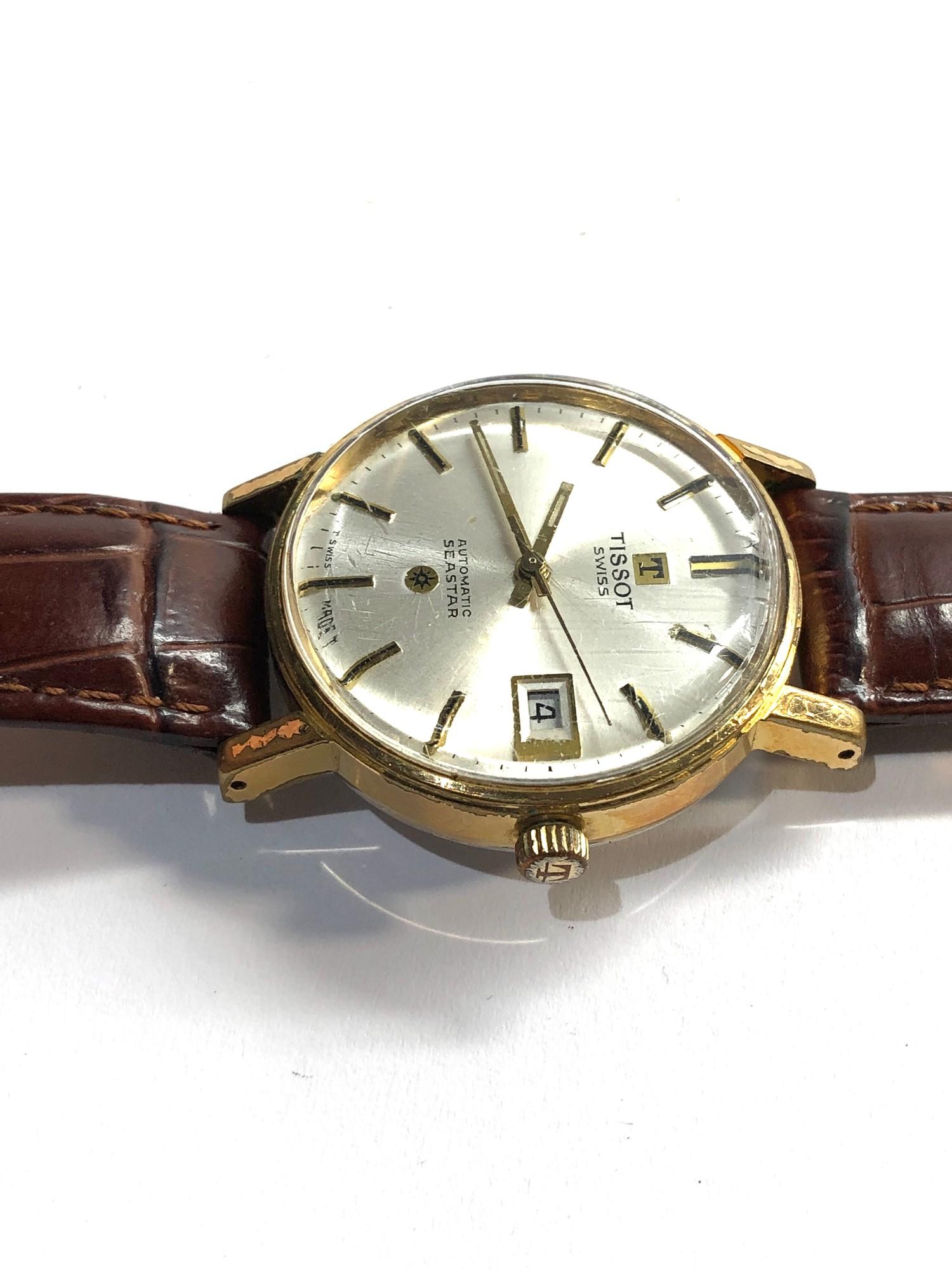 Vintage Tissot automatic seastar date gents wristwatch in good overall condition working order but - Image 2 of 4