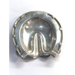 Small Victorian silver horseshoe ash tray london silver hallmarks weight 42g