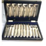 Boxed silver handled cutlery set