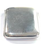 Silver cigarette case engraved crest dated 1916 weight 90g