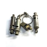 Selection of antique / vintage whistles