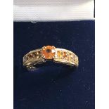 9ct gold gem set dress ring weight 3.4g