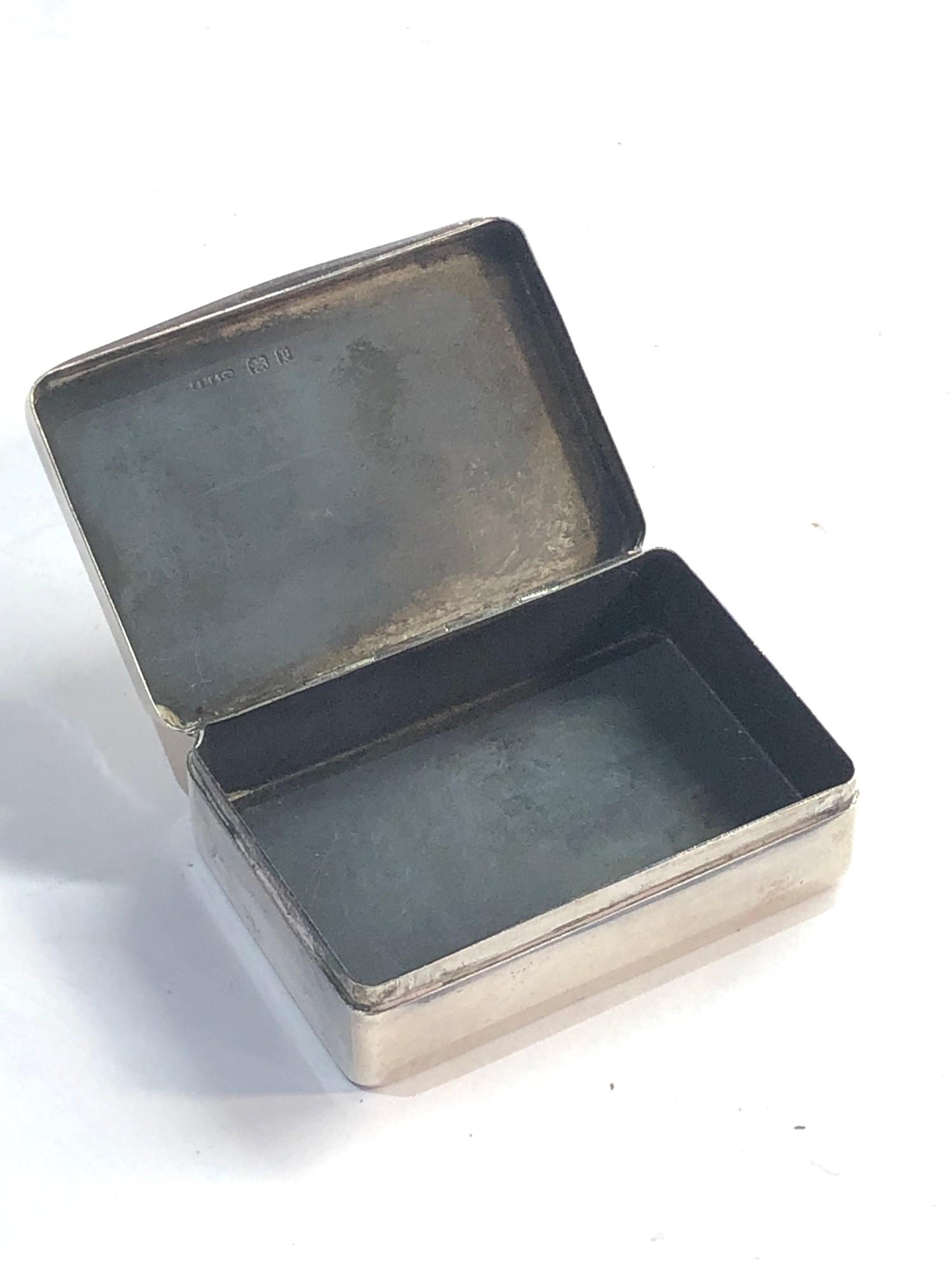 Victorian sampson morden silver box measures approx 62mm by 45mm 20mm deep 2 frame compartments on - Image 3 of 4