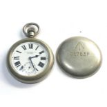 Military pocket watch H.Williamson Ltd London 32785F dennison nickel case military broad arrow on