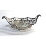 Scottish silver pierced sweet dish weight 70g