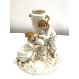 Large Royal Worcester figure children drinking from an urn by james hadley in good condition