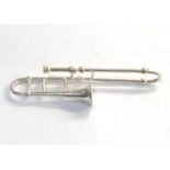 Vintage dutch silver miniature trumpet dutch silver sword hallmarks