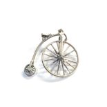 Vintage dutch silver miniature penny farthing bike dutch silver sword hallmarks