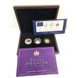 2018 Harry and Meghan royal wedding silver proof three coin set