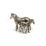 Dutch silver miniature horse and fowl dutch sword hallmark