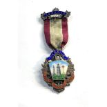 1923 silver and enamel masonic medal / jewel Dee side mark lodge No 795