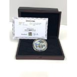 The D-Day anniversary silver numisproof 2 ounce coin box and coa