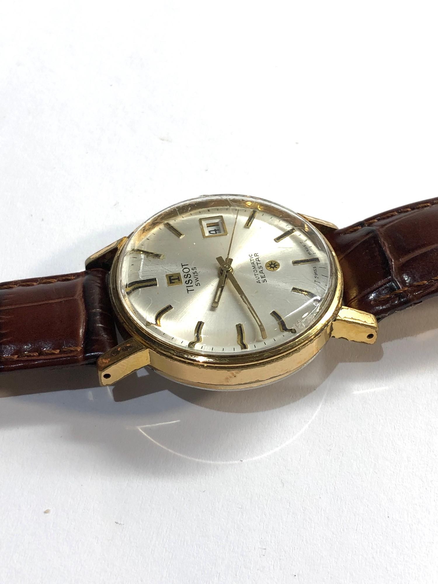 Vintage Tissot automatic seastar date gents wristwatch in good overall condition working order but - Image 3 of 4